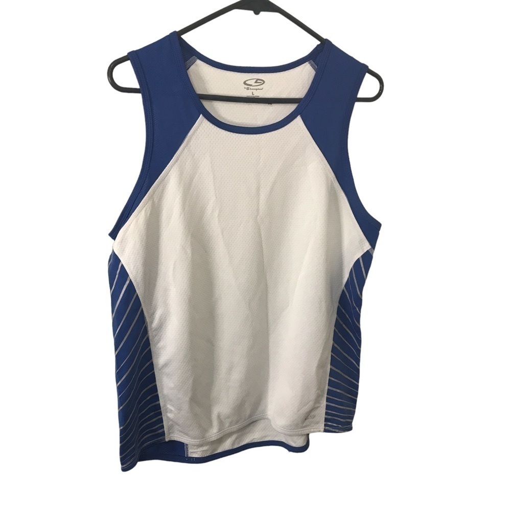 3/$15 Champion Waffle workout Tank blue and white size Large
